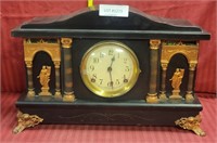 VTG. DECORATIVE WINDUP MANTEL CLOCK - NO KEY