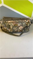 Duffel Bag — tapestry pattern. Approximately 22”