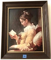 Jean Honore Fragonard Young Girl Reading Wall Art