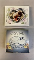 New in box crystal picture frame and crystal