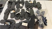 12 pairs of flip flops
