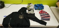 Black hoodie youth size m, 3 sets youth jammies