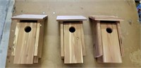 3 handmade bird houses, very good quality will