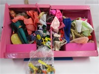 Barbie Suit Case with Dolls, Shoes, & Clothes