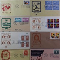 United Nations Stamps 300 First Day Covers with be