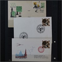 Russia Stamps chess topical First Day Covers, incl