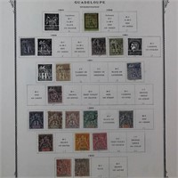 Guadeloupe and Martinique Stamps Mint LH, CV $300+