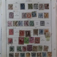 Austria Stamps 1850s-1940s collection on pages
