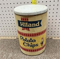 Hiland potato chips tin