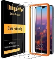 UniqueMe 3 Pack Screen Protector for Huawei P20