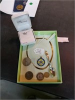 Jewelry and coin lot w/sterling