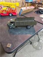 Lumar pressed steel army truck 19in long