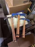 Set of three log working hammers