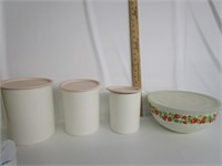 Tupperware With White Enamel Bowl