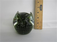 Vintage Owl Paperweight Unsigned