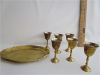 Mini Brass Goblet Set