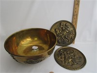 Vintage Brass/Copper Bowl W/Oriental Design