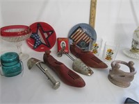 Vintage Items,Green Storage Jar,Shoe strechers