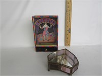 Vintage Dancing Clown Music Box,Glass Music Boxes