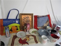 Vtg Items,Harpers Bizzar Carry Bags,Plates,Cups