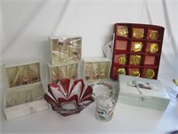 Christmas Ornaments,Candy Dish,Painted Box