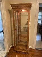 Glass Front Lighted Curio Cabinet