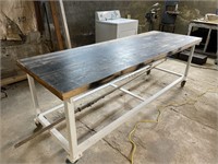 Rolling Work Bench With Butcher Block Top