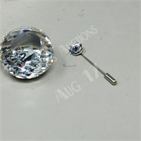 2-Swarovski crystal items-stickpin , paperweight