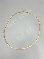 14k trigold italy necklace - 14.8 g