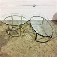 metal/ glass coffee & side table
