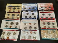 Six uncirculated US Mint coin sets in original