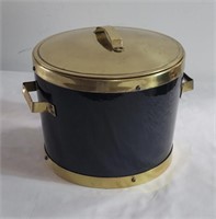 Vintage brass and iron ice bucket 7" x 10"