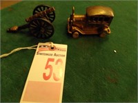 Small Brass Type Car, Gettysburg Cannon