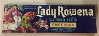 (100 COUNT)VINTAGE LABELS-LADY ROWENA