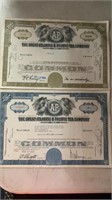 VINTAGE STOCK CERTIFICATES-A&P