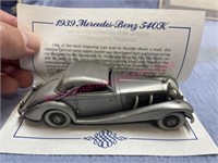 Danbury Mint 1939 Mercedes Benz 540K car (pewter)