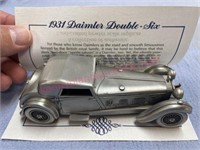 Danbury Mint 1931 Daimler Double-Six car (pewter)