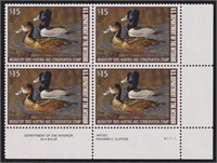US Stamps #RW74 Mint NH Plate Block of 4, CV $105