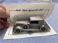 Danbury Mint 1936 Alvis Speed 25 SB car (pewter)