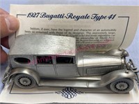 Danbury Mint 1927 Bugatti Royale Type 41 car (pewt