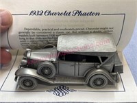 Danbury Mint 1932 Chevrolet Phaeton car (pewter)