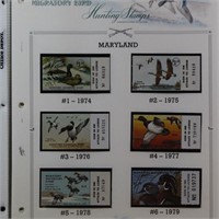 US Duck Stamps Maryland State Ducks, CV $400