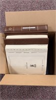 Worldwide Stamps Remainders albums in bankers box,
