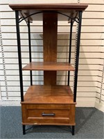 Modern era cherry finished display cabinet with