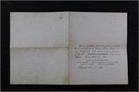 1869 Grand Army of the Republic invitation to a Gr