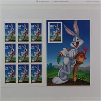 US Stamps #3138 Mint NH Bugs Bunny Imperf Souvenir