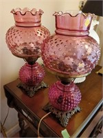 2 Matching Pink Lamps
