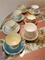 7 Teacups - Aynsley, Royal Albert, Stanley