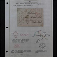 France 1832 Stampless Cover with French postal and