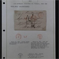 France 1850 Stampless Cover with French postal and